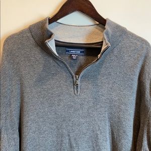 Lands End XXL tall zip up sweater - Grey